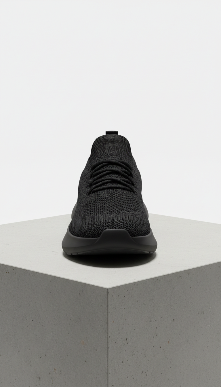Sneaker aus Obsidian Black Knit