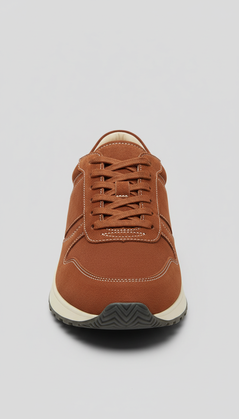 Low-Top Sneaker aus Bernstein-Wildleder