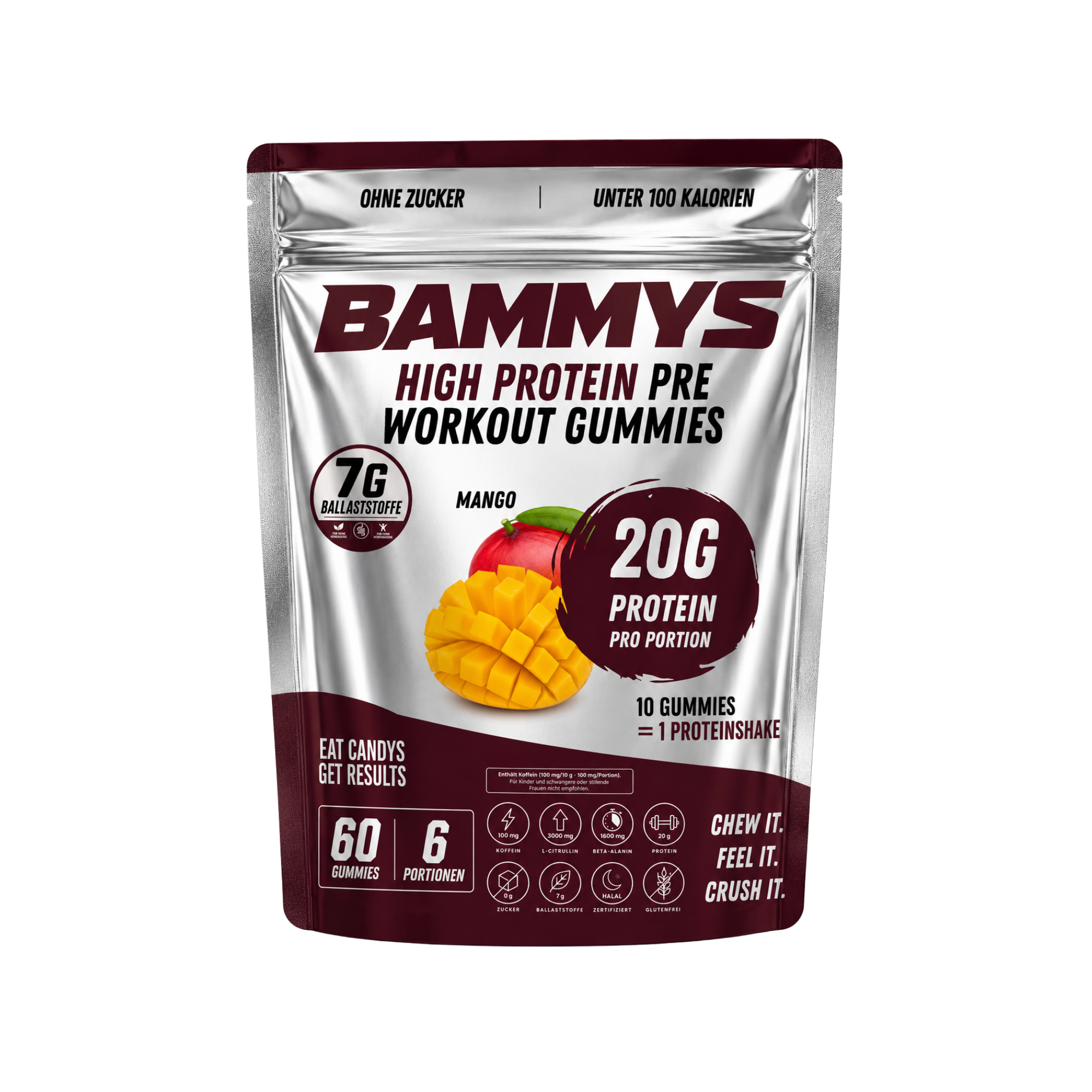 BAMMYS High Protein Pre-Workout Gummies